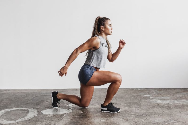 Nobull 2" Heather Stripe Women's Shorts Navy | 14580BKZU