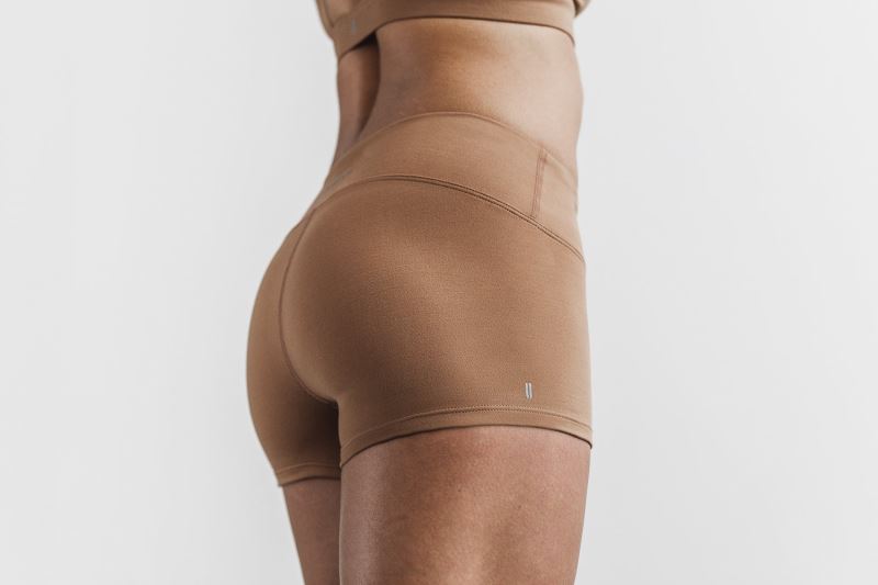 Nobull 2" Matte Women's Shorts Brown | 19763BPKA