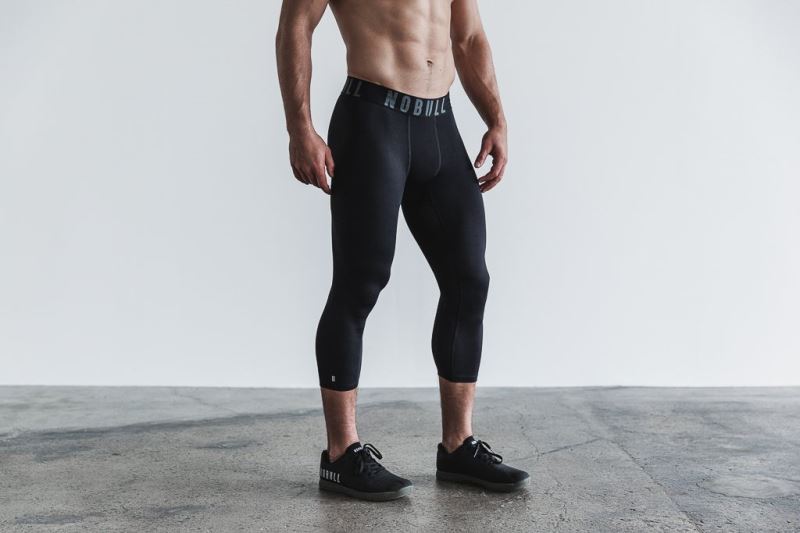 Nobull 3/4 Compression Men's Tight Black | 03461QZLT