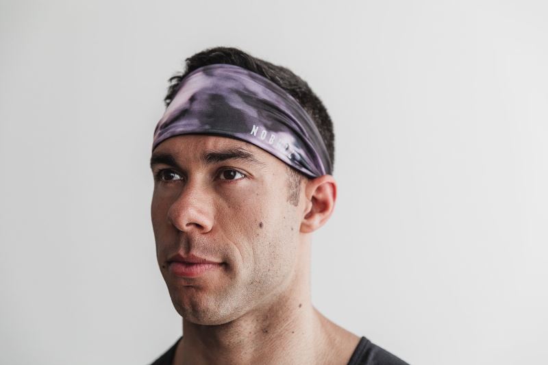 Nobull 4" Tie-Dye Men's Headband Pink Black | 09317KAHO