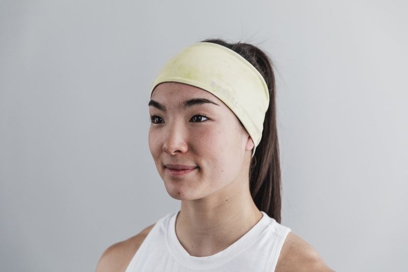 Nobull 4" Tie-Dye Women's Headband Yellow | 60473QNFB