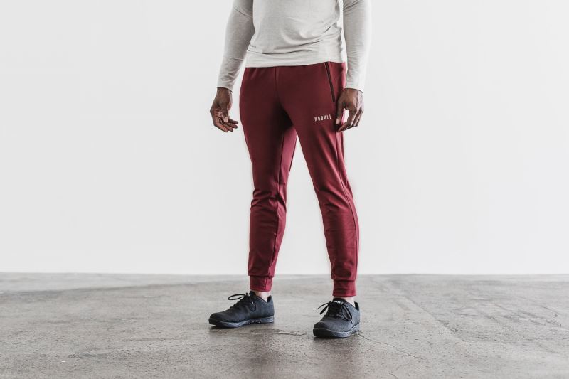 Nobull Adjustable Men's Jogger Red | 51962AZSL