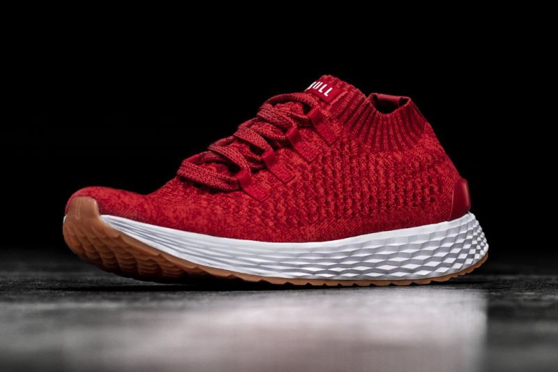 Nobull Alert Knit Men's Running Shoes Red | 56231IDRM