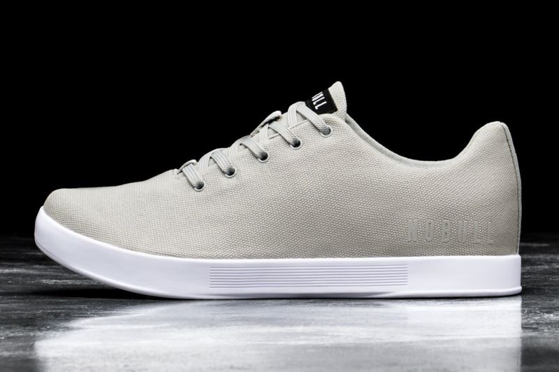 Nobull Arctic Canvas Men's Trainers Grey | 34207KQCT