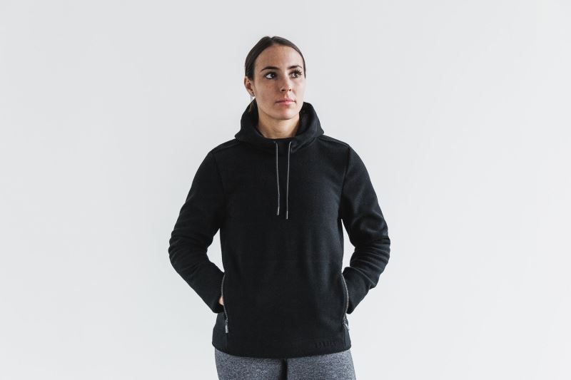 Nobull Arctic Pullover Women's Hoodie Black | 26317HBUP