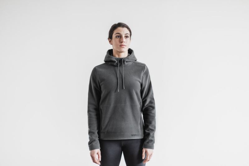 Nobull Arctic Pullover Women's Hoodie Dark Grey | 34126CNBL