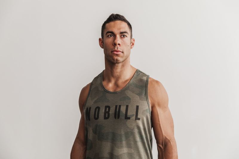 Nobull Camo Men's Tanks Camouflage | 71260IEUB