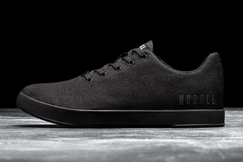 Nobull Canvas Men's Trainers Black | 60281VTZH