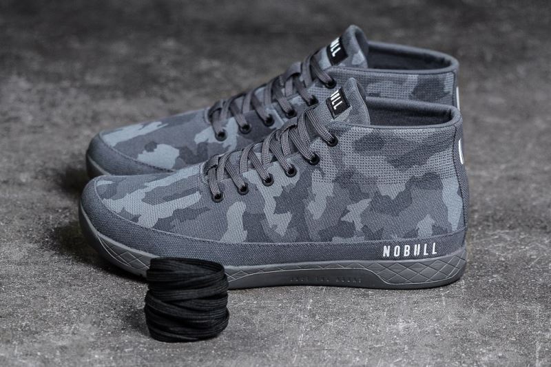 Nobull Canvas Mid Men's Trainers Camouflage | 45103UARL