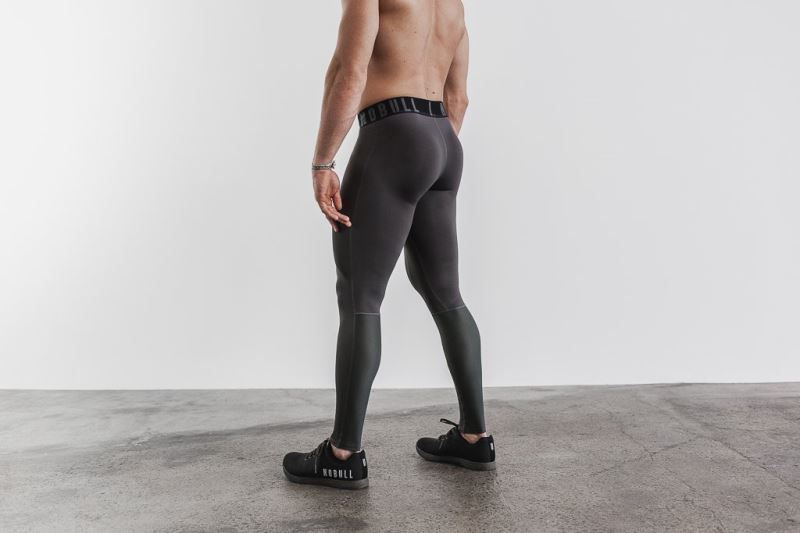 Nobull Compression Men's Tight Dark Grey | 01687EPRB