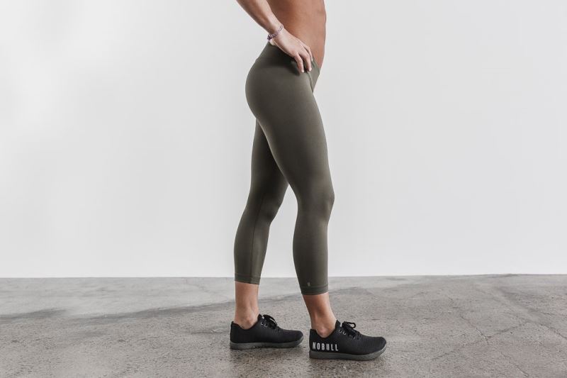 Nobull Crop Women's Tight Green | 98310NJAS