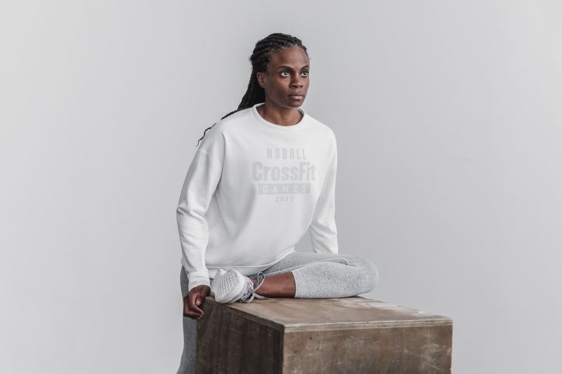 Nobull Crossfit Games 2021 Crew Women's Sweatshirt White | 78451OXSW