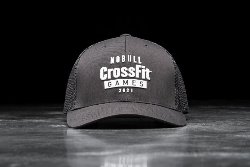 Nobull Crossfit Games 2021 Curved-Brim Trucker Men's Hats Dark Grey | 39125ONKE