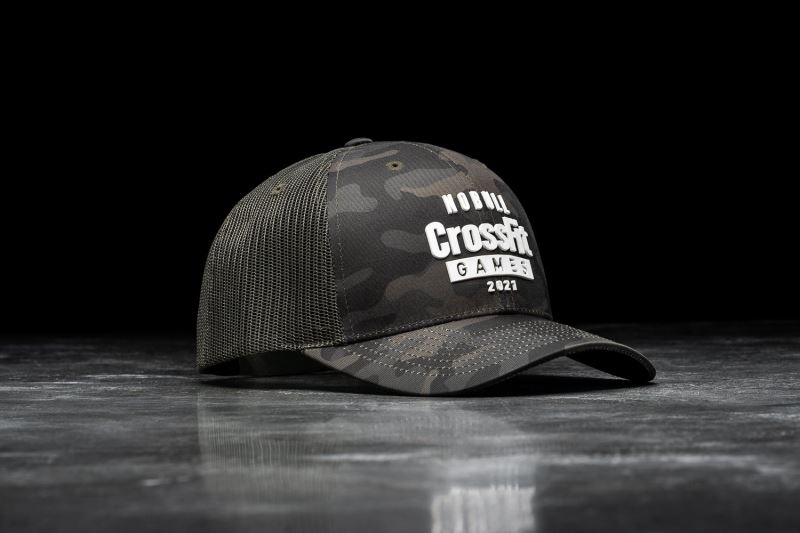 Nobull Crossfit Games 2021 Curved-Brim Trucker Men's Hats Camouflage | 46591RNJF