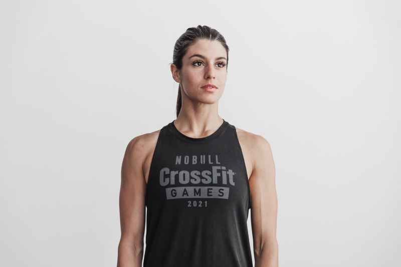 Nobull Crossfit Games 2021 High-Neck Women's Tanks Black | 39705GCAN