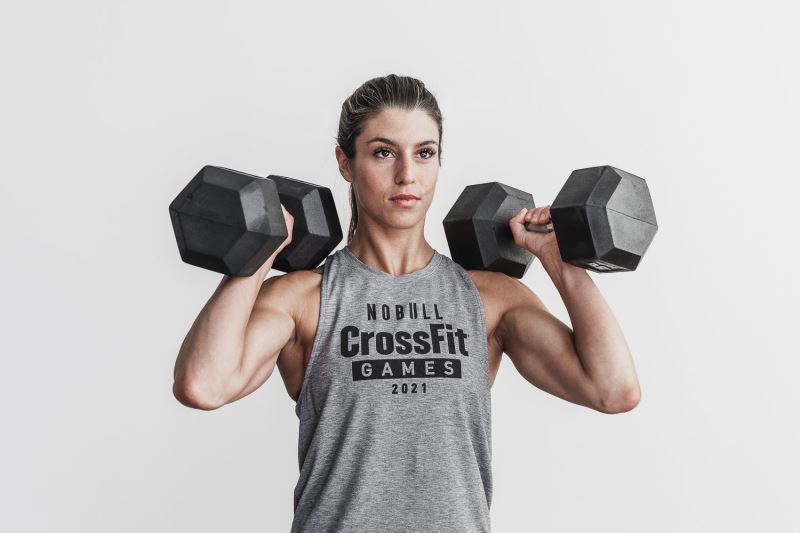 Nobull Crossfit Games 2021 High-Neck Women's Tanks Grey | 54271FNLG