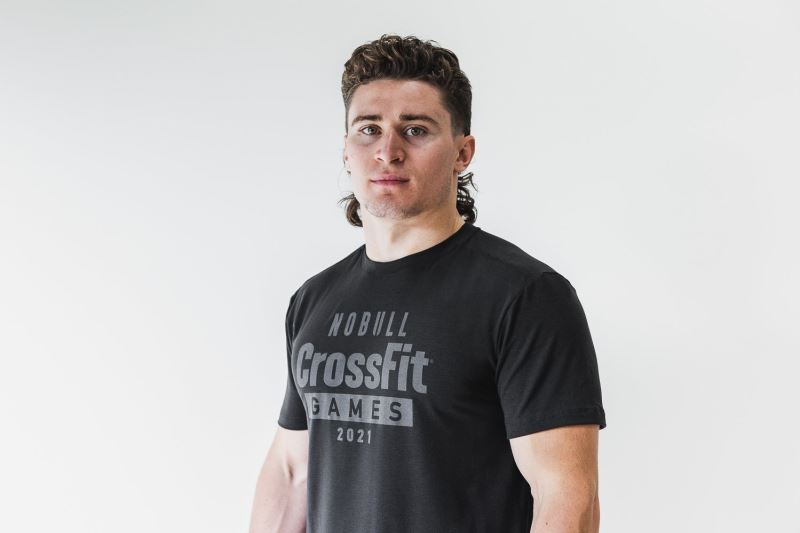 Nobull Crossfit Games 2021 Men's T Shirts Black | 08162FQMD