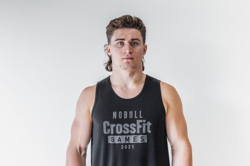 Nobull Crossfit Games 2021 Men's Tanks Black | 34078HGXO