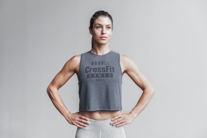 Nobull Crossfit Games 2021 Muscle Women's Tanks Deep Grey | 29608BCTN