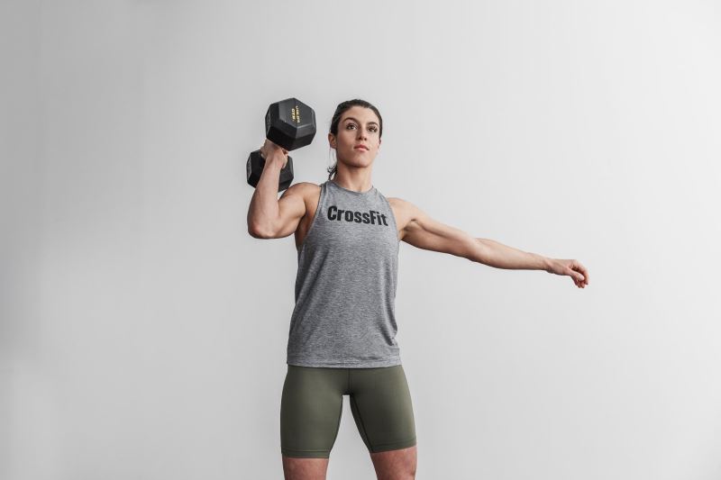 Nobull Crossfit High-Neck Women's Tanks Grey | 10984RFUK