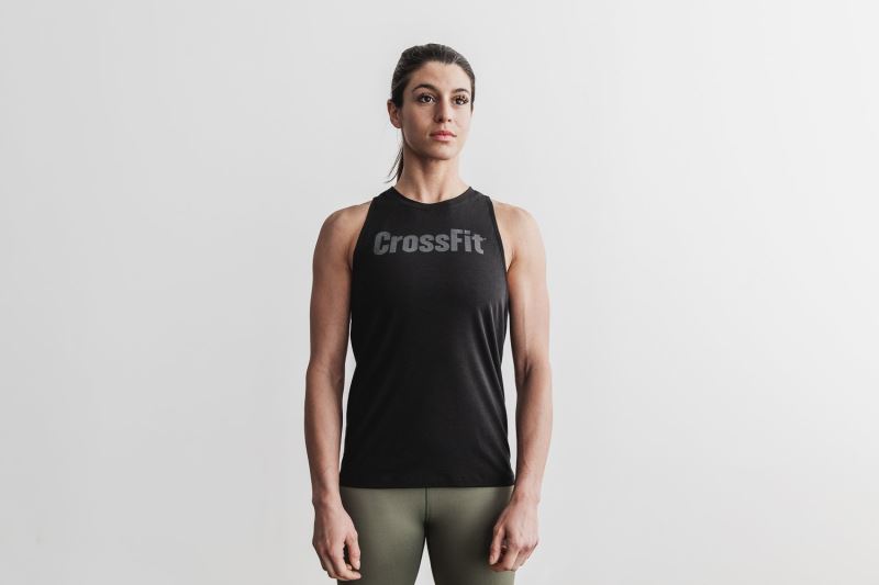 Nobull Crossfit High-Neck Women's Tanks Black | 84120VDKP