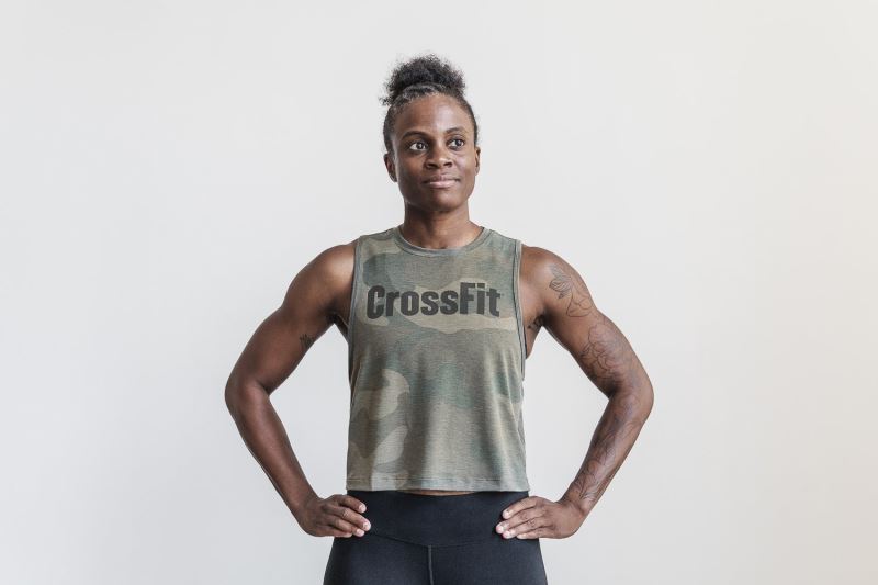 Nobull Crossfit Muscle Camo Women's Tanks Camouflage | 06457HEPY