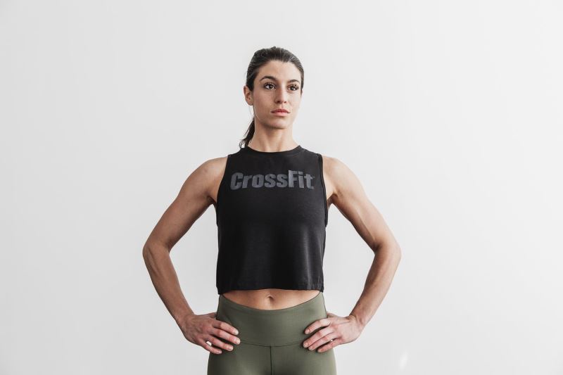 Nobull Crossfit Muscle Women's Tanks Black | 94725AXDH