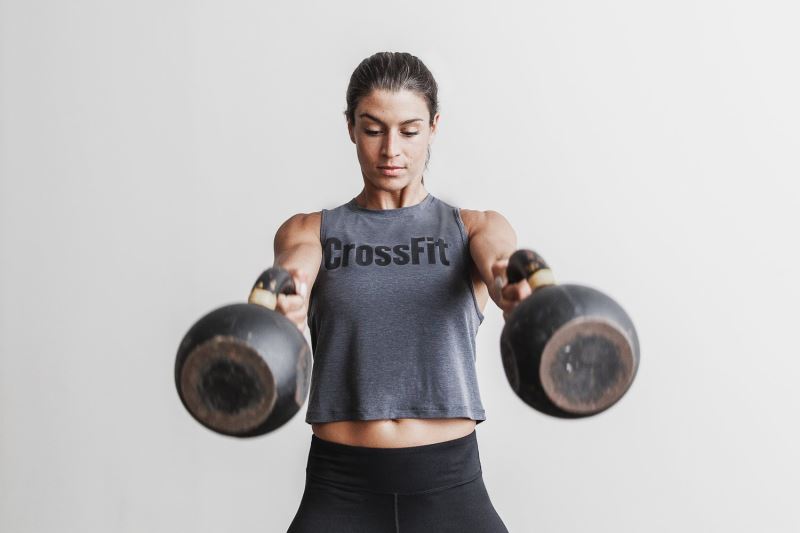 Nobull Crossfit Muscle Women's Tanks Deep Grey | 60493JKEF