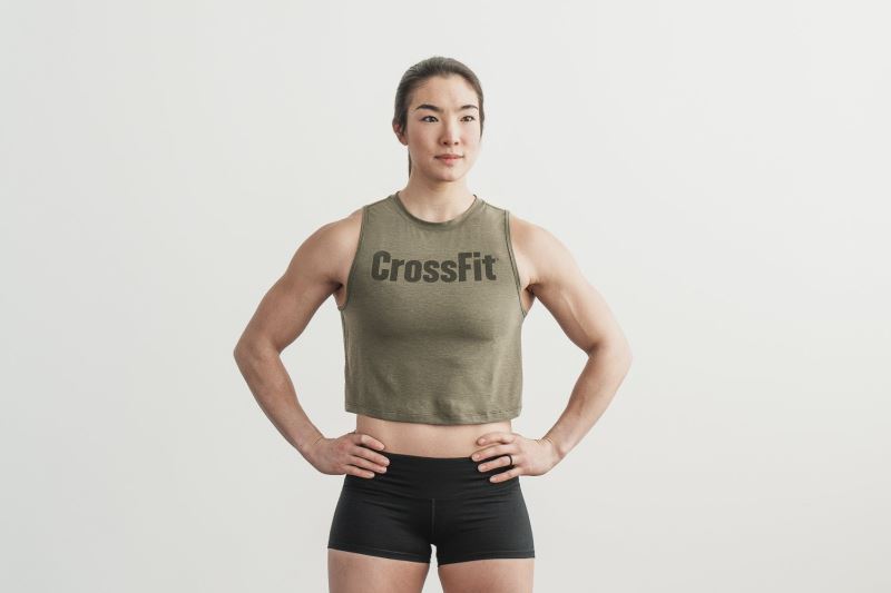 Nobull Crossfit Muscle Women's Tanks Green | 02657BYAC