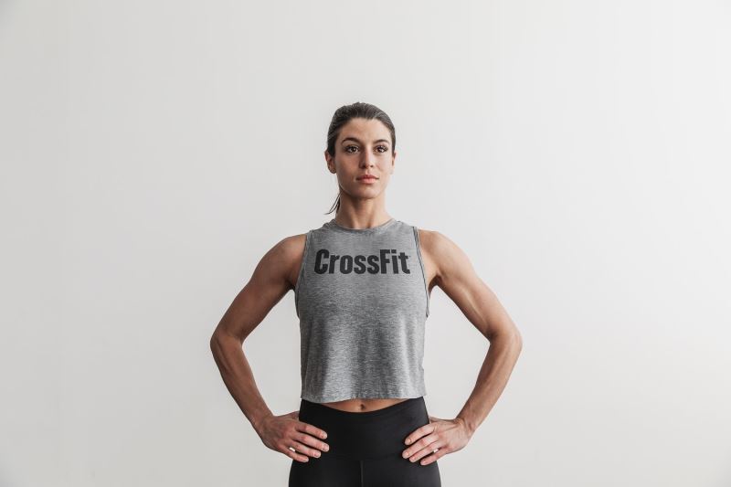 Nobull Crossfit Muscle Women's Tanks Grey | 34012YHFD