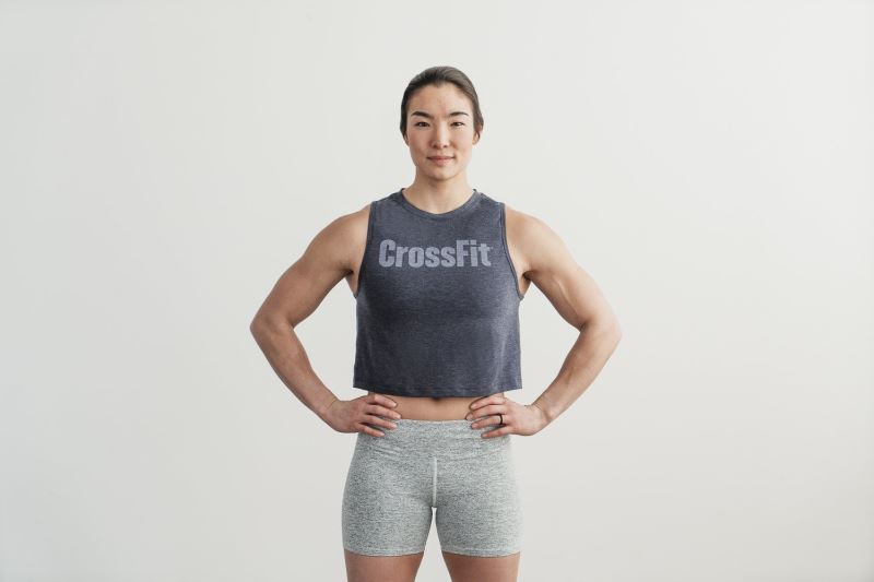 Nobull Crossfit Muscle Women's Tanks Navy | 04532UAGL