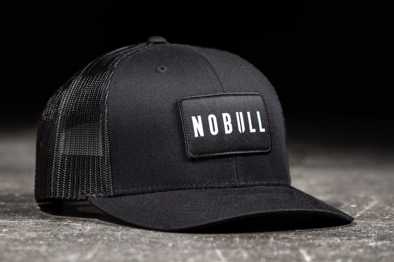 Nobull Curved-Brim Trucker Men's Hats Black | 56243QGIW