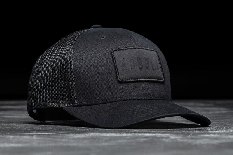 Nobull Curved-Brim Trucker Men's Hats Black | 56810XRNL