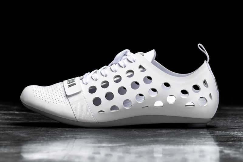 Nobull Deconstructed Upper Men's Cycling Shoes White | 71352NSZF