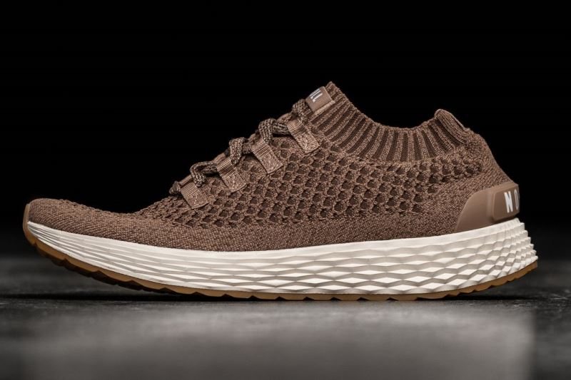 Nobull Espresso Knit Men's Running Shoes Brown | 71938MXUV