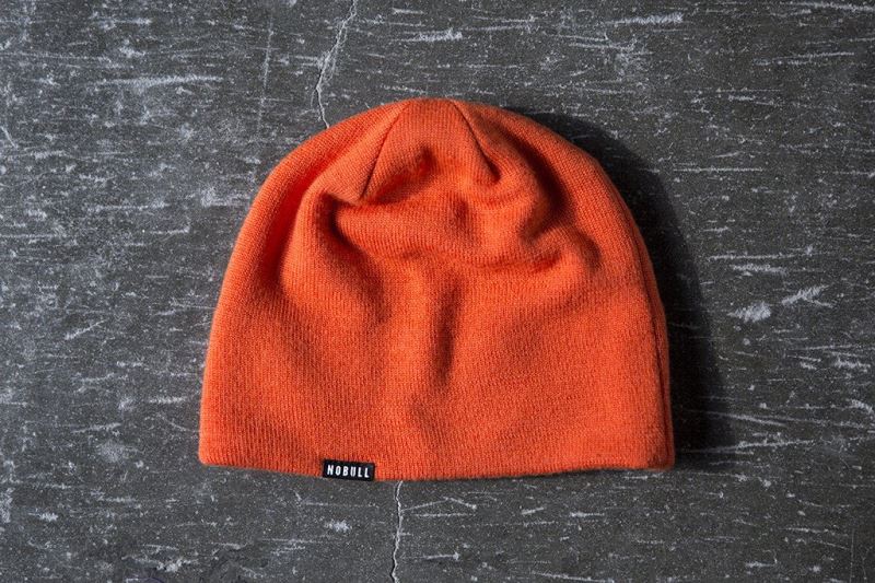 Nobull Fitted Men's Beanie Orange | 98745PHLN