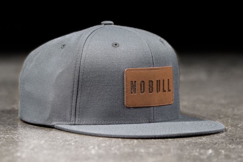 Nobull Flat-Brim Snapback Men's Hats Grey | 01832XADW