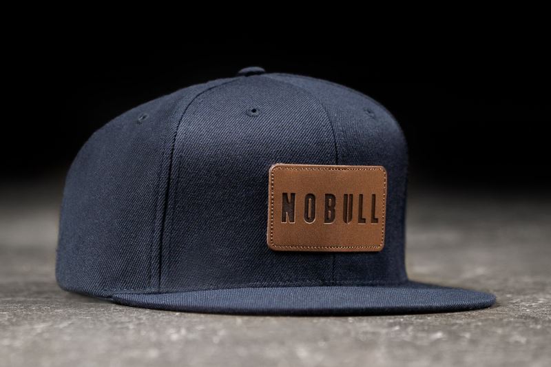 Nobull Flat-Brim Snapback Women's Hats Navy | 78925WPJZ