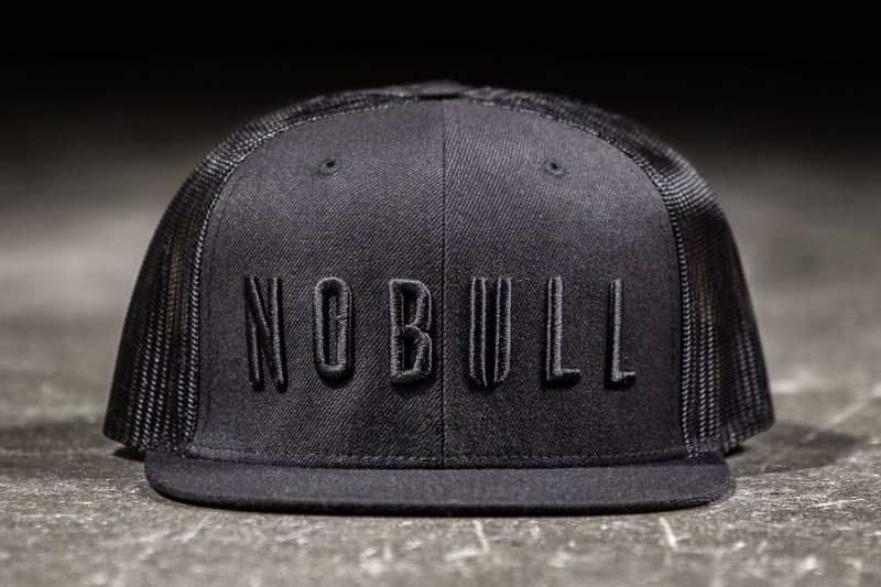 Nobull Flat-Brim Trucker Women's Hats Black | 13859QPKG