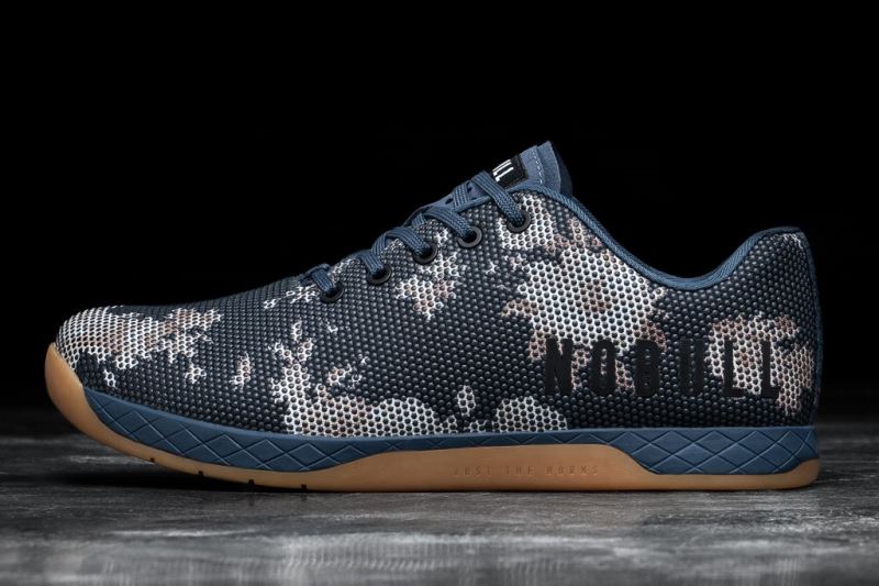 Nobull Floral Men's Trainers Navy | 84310JKOG