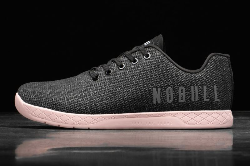 Nobull Heather Dusty Men's Trainers Black Rose | 93468OZQS