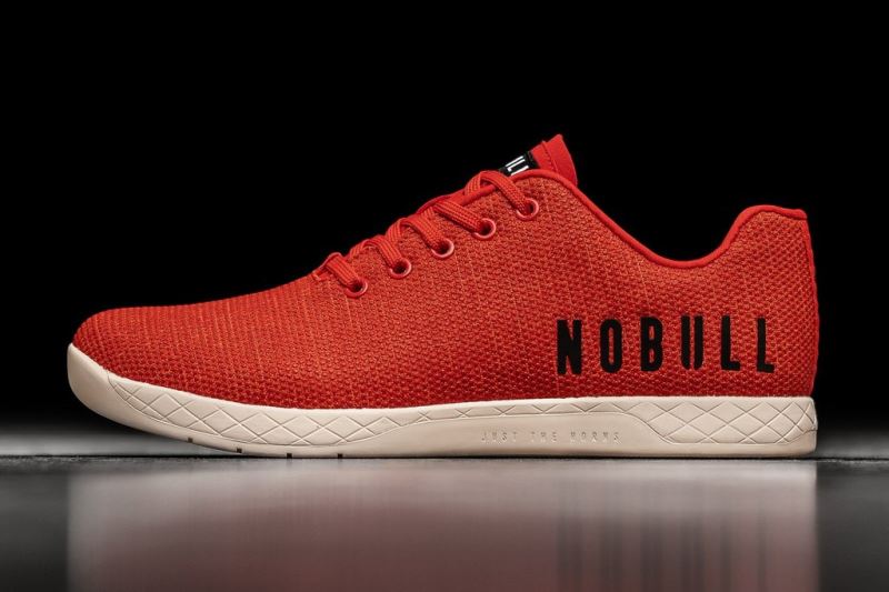 Nobull Heather Men's Trainers Red | 37928XAJV