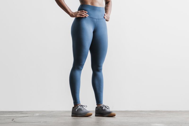 Nobull High-Rise Matte Women's Tight Blue | 38029MZCP