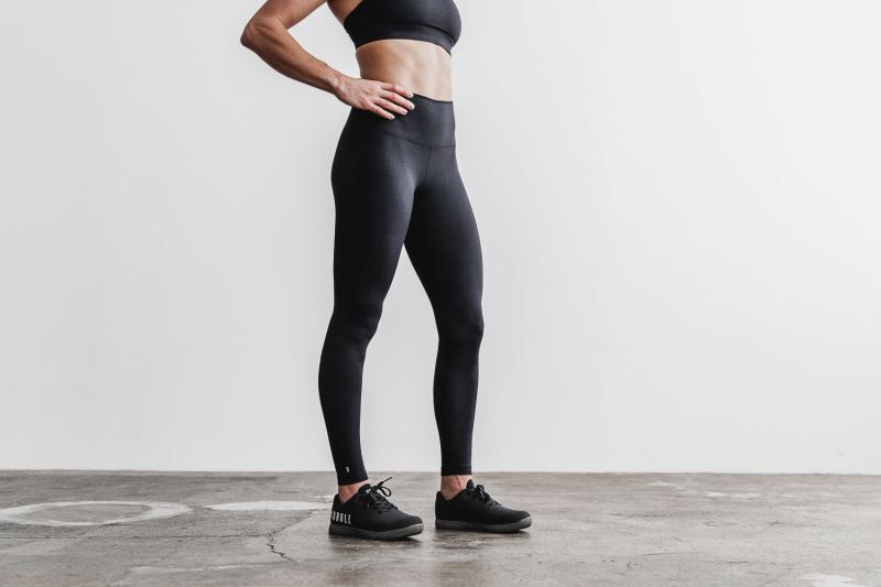 Nobull High-Rise Plush Heather Women's Tight Black | 75490MTZE