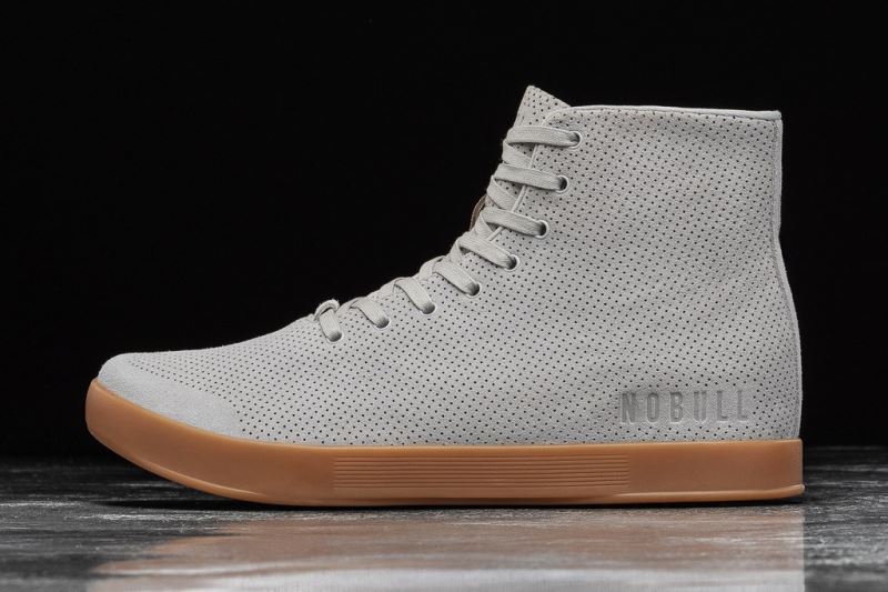 Nobull High-Top Arctic Suede Men's Trainers Grey | 27916DUQO