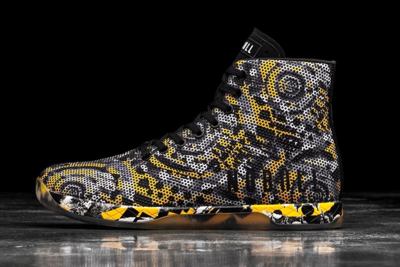 Nobull High-Top Artists For Humanity Women's Trainers Black Yellow | 54189RTQY