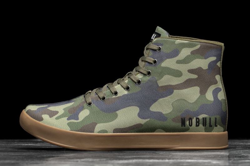 Nobull High-Top Forest Canvas Men's Trainers Camouflage | 24830LTNE