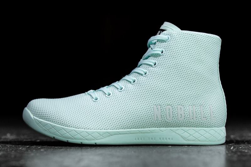 Nobull High-Top Glass Women's Trainers Blue | 80273XCDO