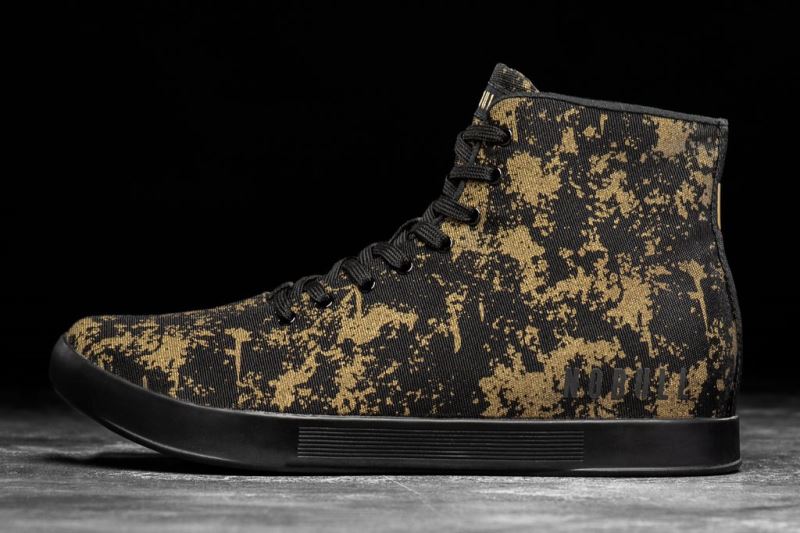 Nobull High-Top Pride Canvas Men's Trainers Black Gold | 58169MLHQ