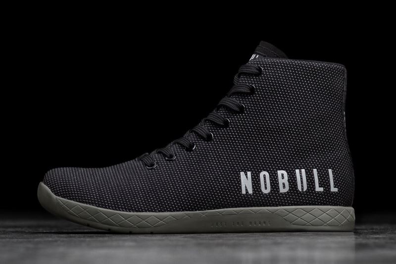 Nobull High-Top Women's Trainers Black Dark Green | 45129DJNC